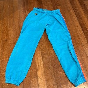Preowned Aviator Nation striped sweatpants SMALL